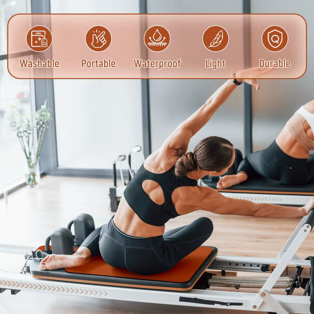 Tapis de Pilates Reformer pliable antidérapant en suède et caoutchouc