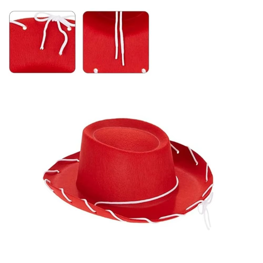 Chapeau de cowgirl en feutre réglable pour femme, accessoire de mode, idéal pour cosplay, performance, déguisement ou comme chapeau de princesse.