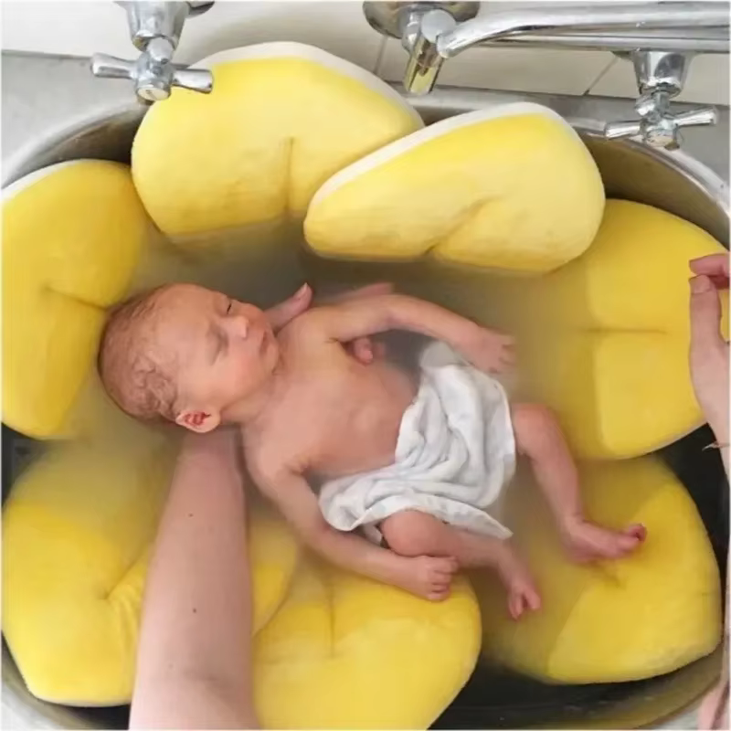 Antidérapant bébé douche baignoire fleur coussin bain infantile nouveau-né sécurité bain Support coussin baignoire tapis nouveau-né siège de douche
