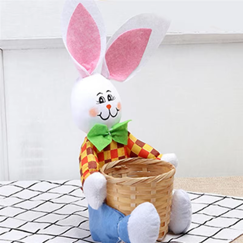 ABYN-décorations de pâques, panier de pâques lapin mignon, œufs, bonbons, cadeaux, sac de rangement, décoration de fête Durable