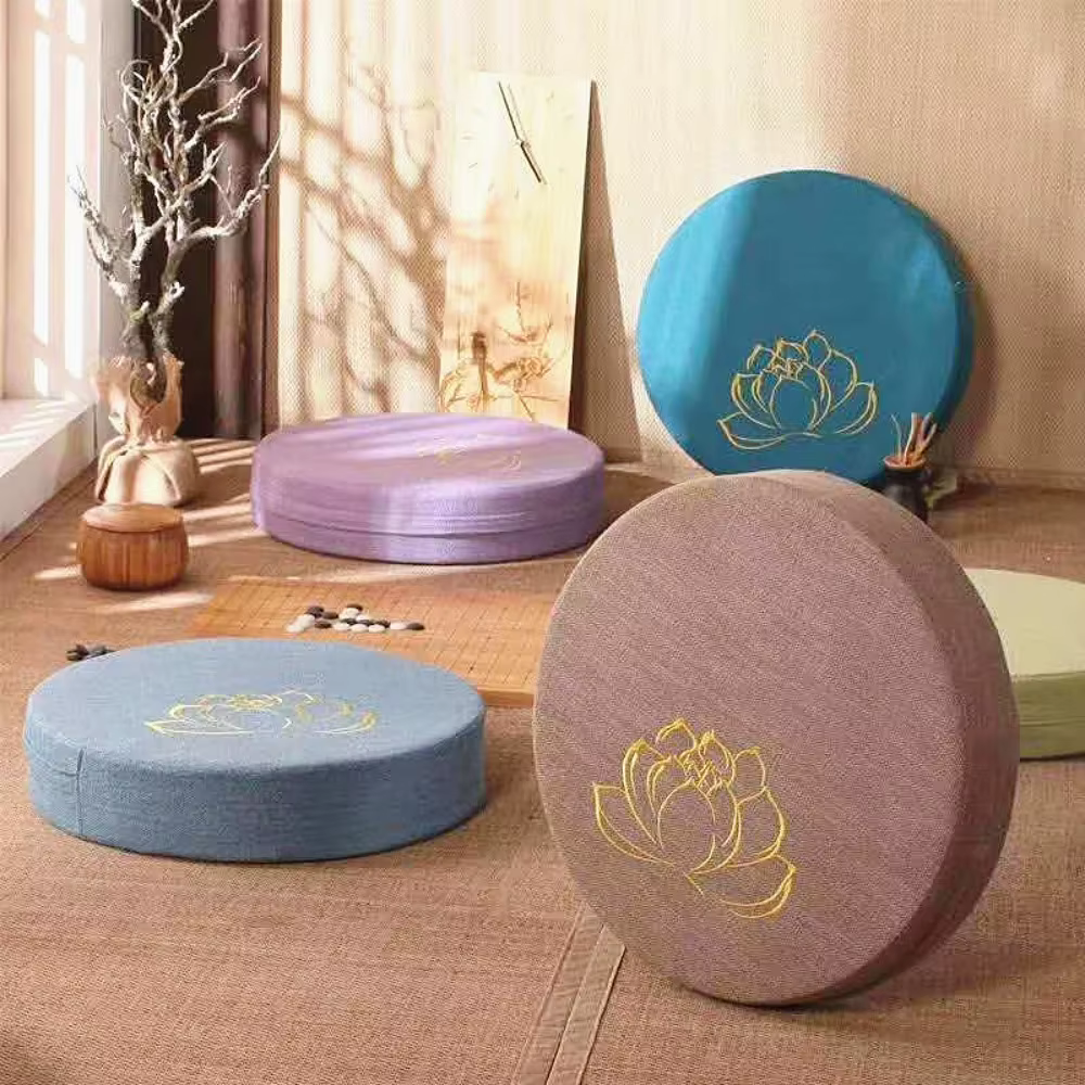 Coussin de méditation de yoga de style japonais pratique