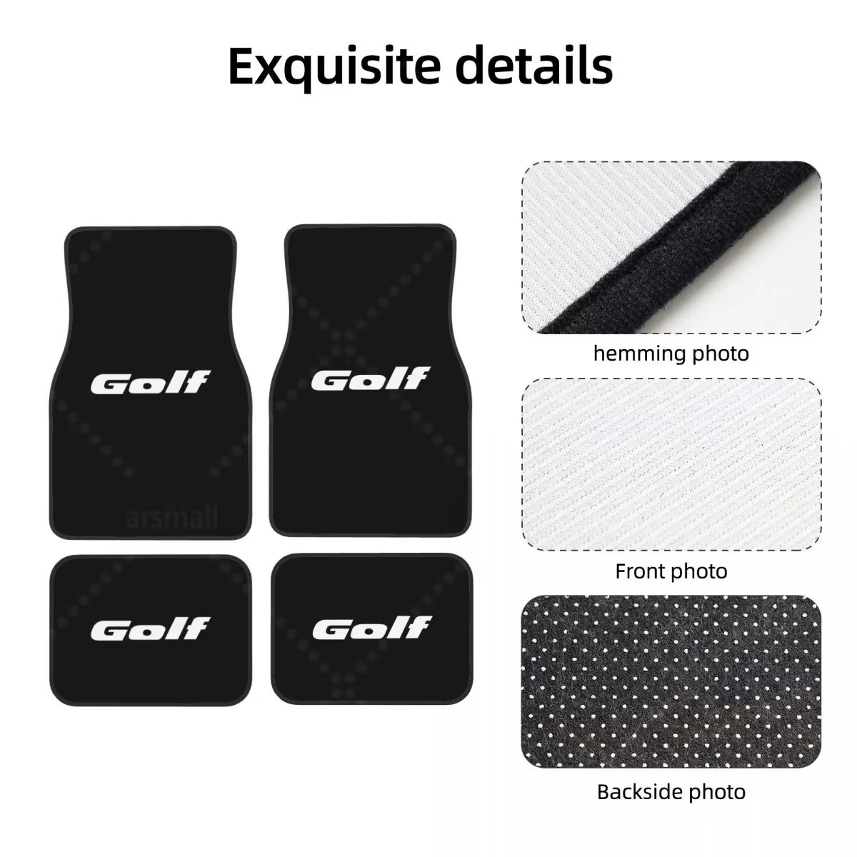 Tapis de sol de voiture antidérapants, ensemble de 4 pièces, accessoires automobiles, décoration