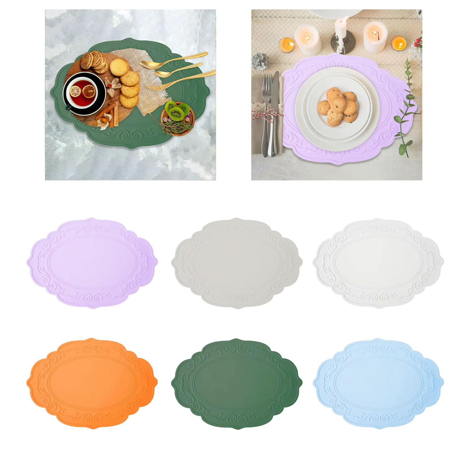 Tapis de Table, napperon en Silicone, tapis décoratif lavable, tapis antidérapant pour fête de ferme