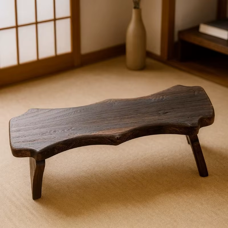 Tabouret de méditation en bois massif