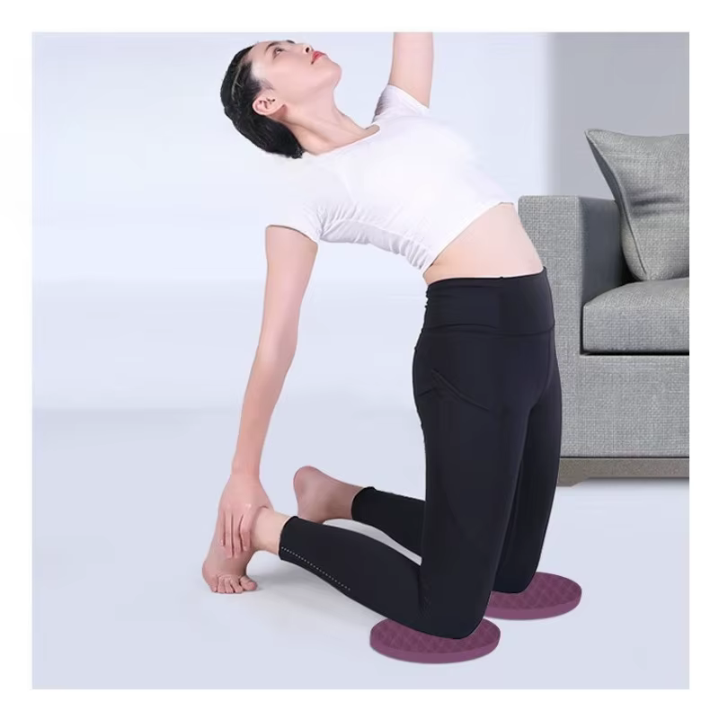 Tapis de yoga sportif rond et épais en mousse