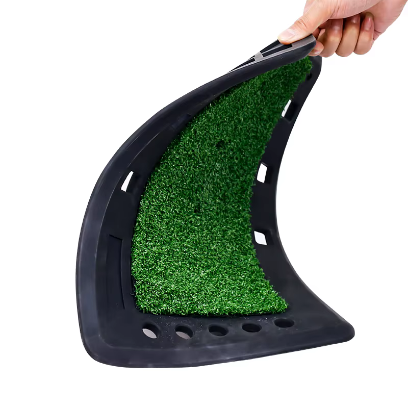Tapis de frappe de Golf, pratique intérieure et extérieure pour le chemin de Swing, retour amélioré, mise/entraînement/tapis de Swing