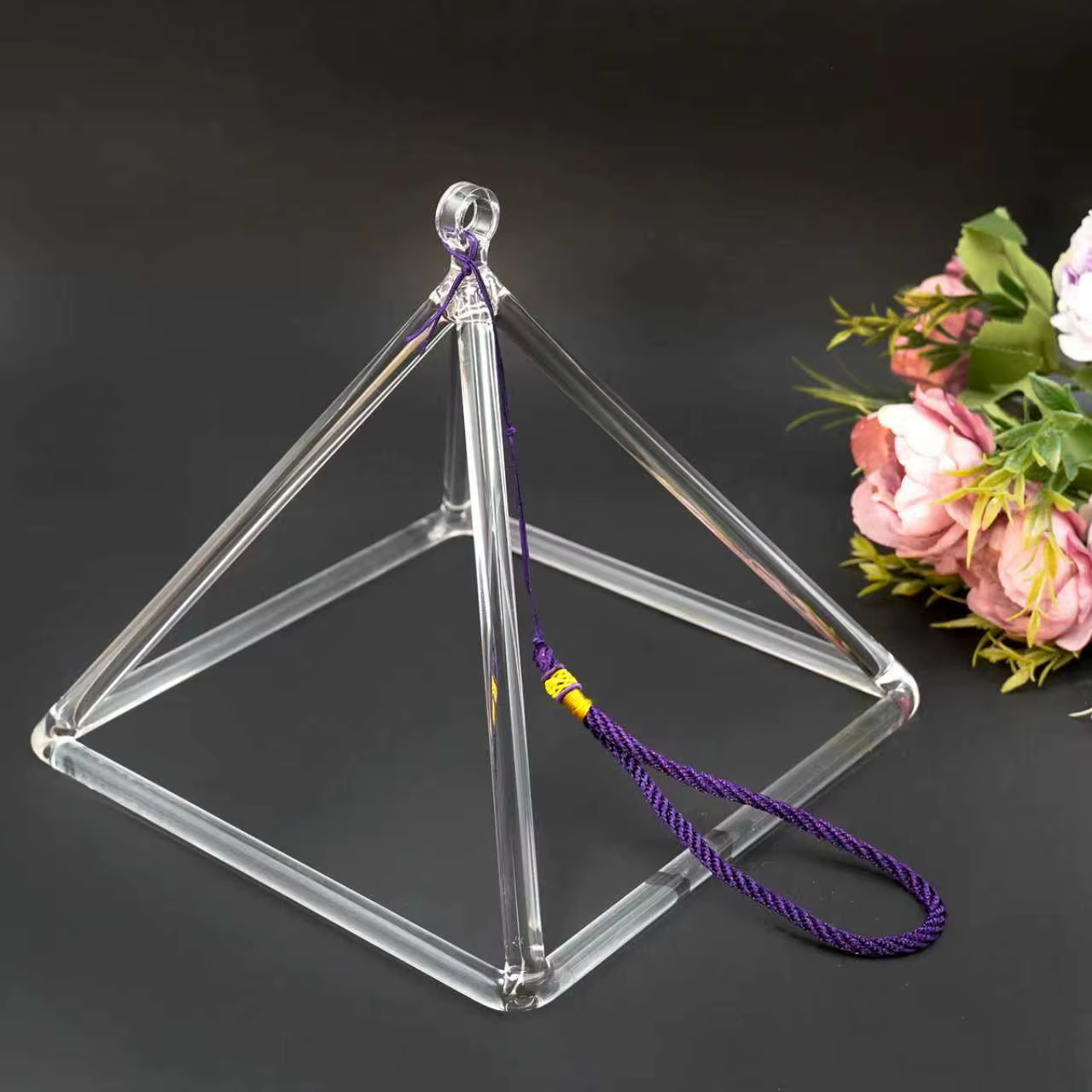 Bol chantant en cristal de quartz givré de Chakra de KVKA pour la guérison de yoga de méditation