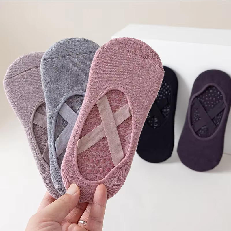 Chaussettes de Yoga professionnelles femmes Silicone anti-dérapant Pilates