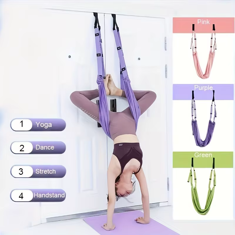 Sangle de Yoga bande extensible Fitness corde élastique universelle dos jambe ceinture pour Backbend fendu Handstand maison Inversion formation Hammoc