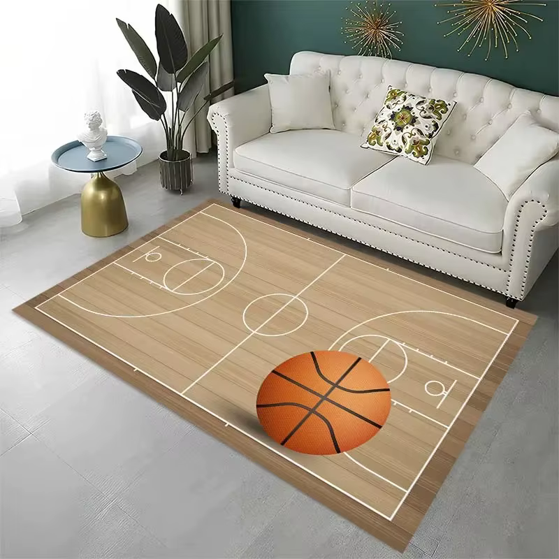Tapis de sol à motif de basket-ball, décoration de porte, maison, salon