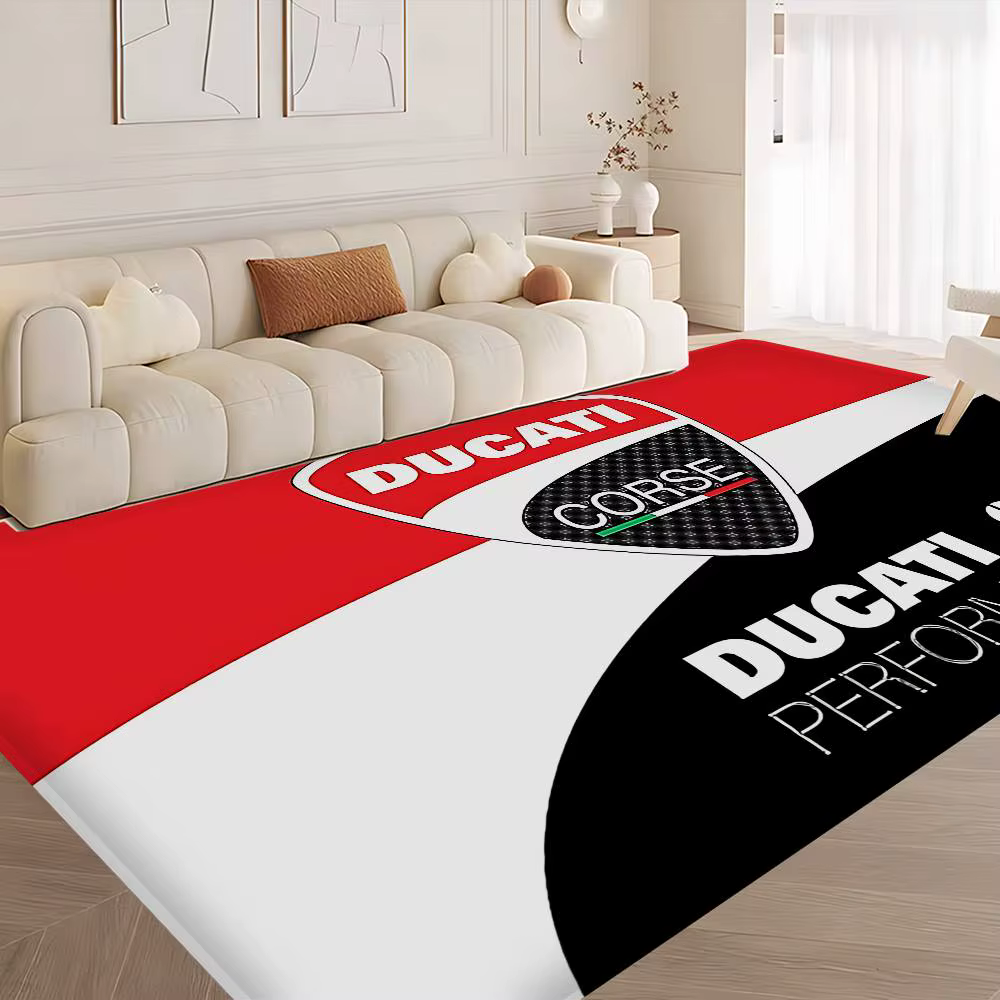 Tapis de sol rectangulaire antidérapant avec LOGO de moto D-Ducati, tapis de salle de bain doux pour la maison, tapis d'entrée intérieur et extérieur, tapis de décoration d'hôtel