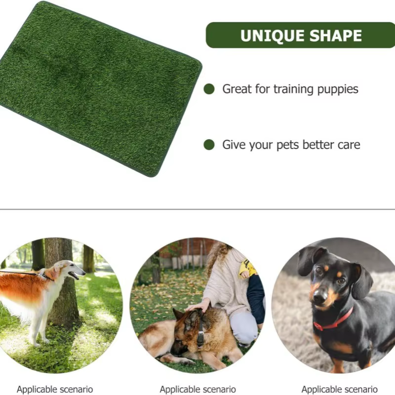 Tapis d'herbe artificielle lavable ultime pour chien - Réutilisable, anti-odeur, pour l'entraînement des animaux, tapis de propreté facile à nettoyer avec support antidérapant