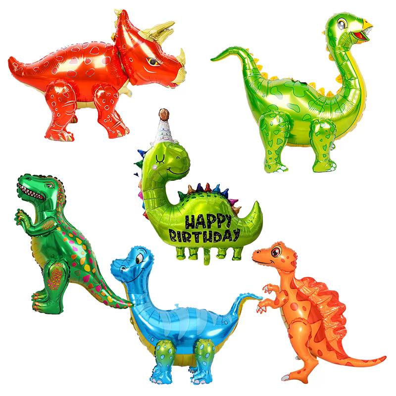 Ballons dinosaures décorations d'anniversaire mignon dinosaure Latex ballon numéro ballon ensemble 1-9 pour enfants fête d'anniversaire décor fournitures