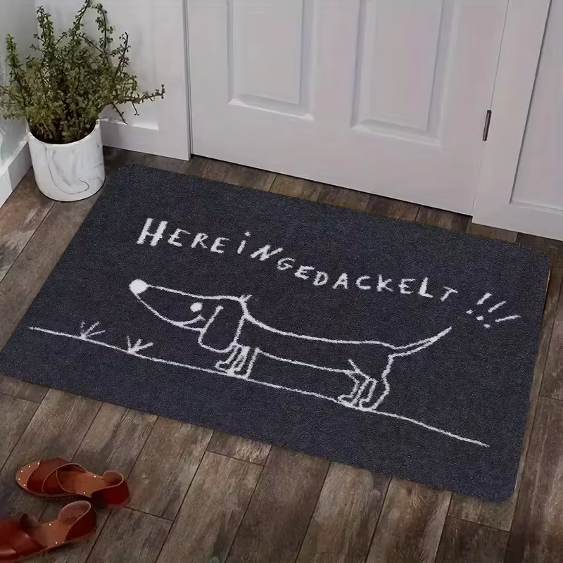 Tapis de porte antidérapant à thème chien, tapis de sol pour animaux de compagnie, idéal pour décorer les tapis, pour les passionnés de chiens, pour la porte d'entrée, la terrasse, le porche