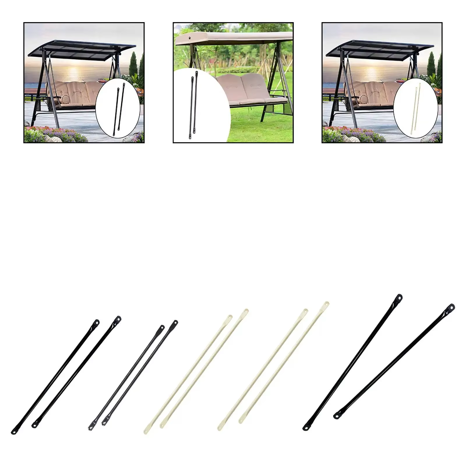 2 Pièces Tiges de remplacement pour balançoire