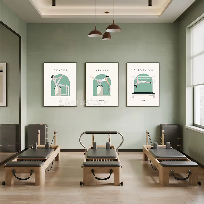 Yoga Asana ligne Art imprime Pilates enseignement affiches moderne minimaliste