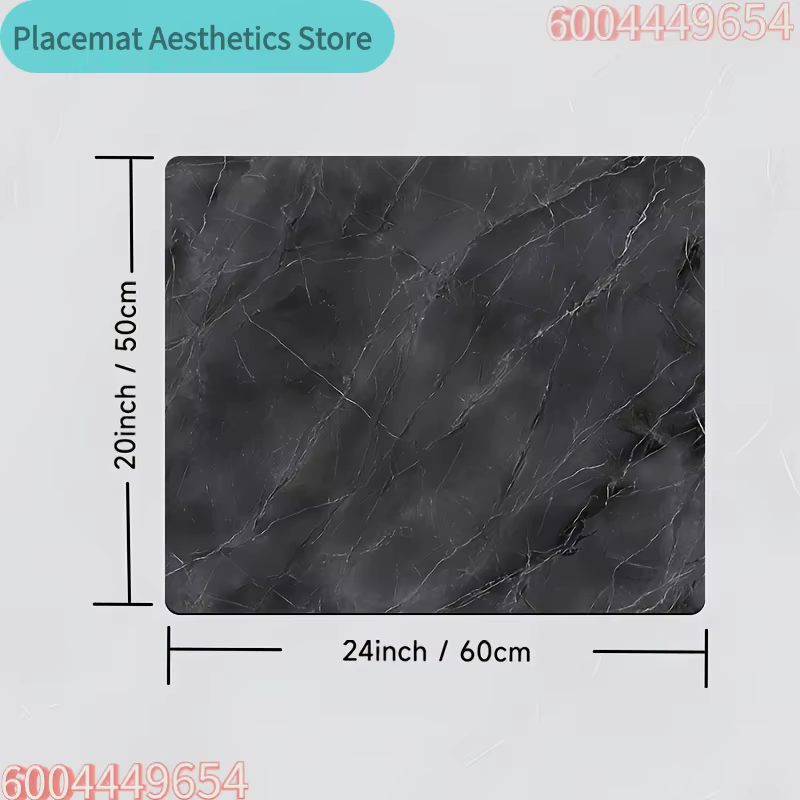 Housse anti-poussière pour machine à laver et tapis de séchage pour vaisselle - Motif marbre noir et blanc, tapis de protection en polyester durable pour la cuisine