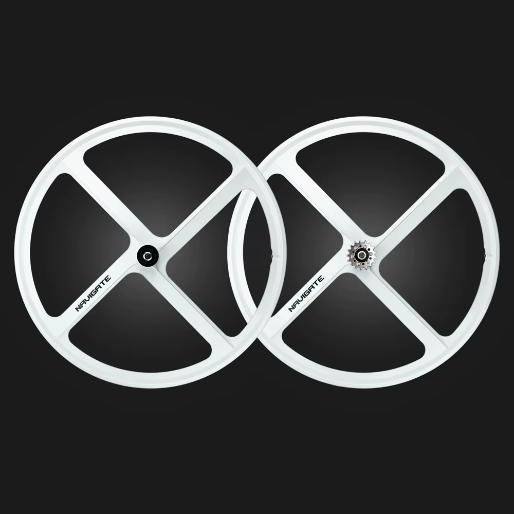 Vélo de piste engrenage fixe 33MM V frein quatre rayons route pneu roues alliage 700C léger Fixie roue de vélo