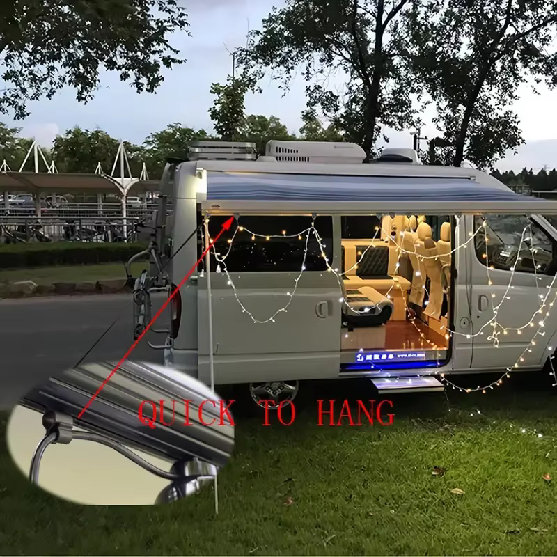 Crochet à Clip pour auvent de caravane, 10 pièces, crochet pour pare-soleil, pour camping-car en plein air, lampe à linge, séchage des vêtements, crochet suspendu, accessoires de camping-car