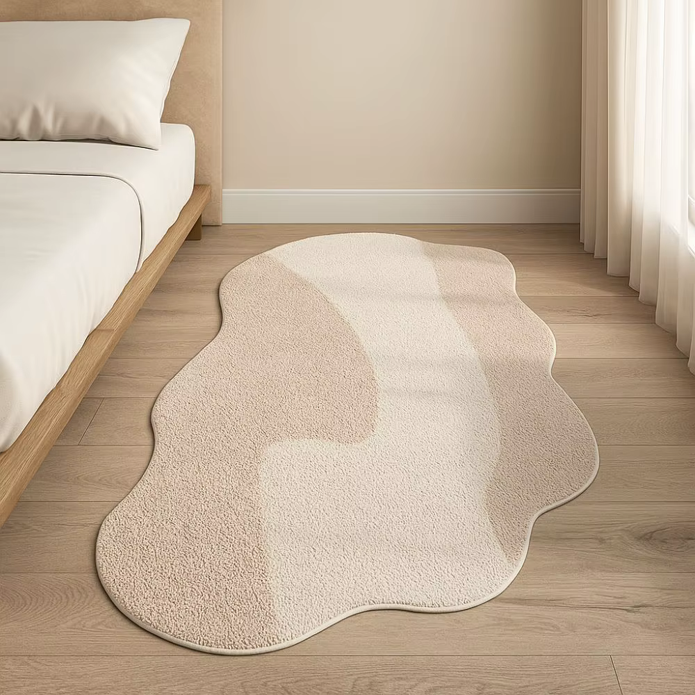 Tapis de chambre à coucher de Style crème confortable, minimaliste, doux, absorbant, antidérapant, pour chambre à coucher