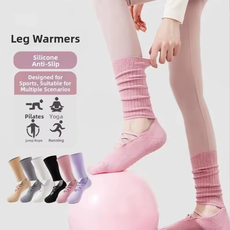 Chaussettes de Pilates respirantes antidérapantes à tube moyen