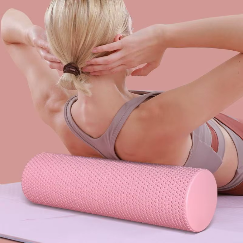 Rouleau de yoga rond en mousse EVA pour exercices de Pilates