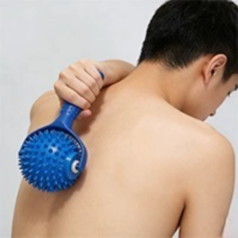 Rouleau de massage à picots pour stimulation des points de pression et des points d'acupuncture, idéal pour la relaxation musculaire et le soulagement de la douleur, très prisé par les employés de bur