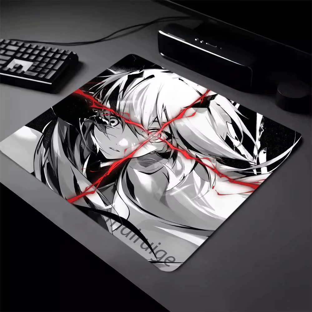 Tapis de souris Anime filles 40x45, grand carré, pour ordinateur de bureau, Table de jeu, en caoutchouc, antidérapant, 22x18, petits tapis de bureau décoratifs