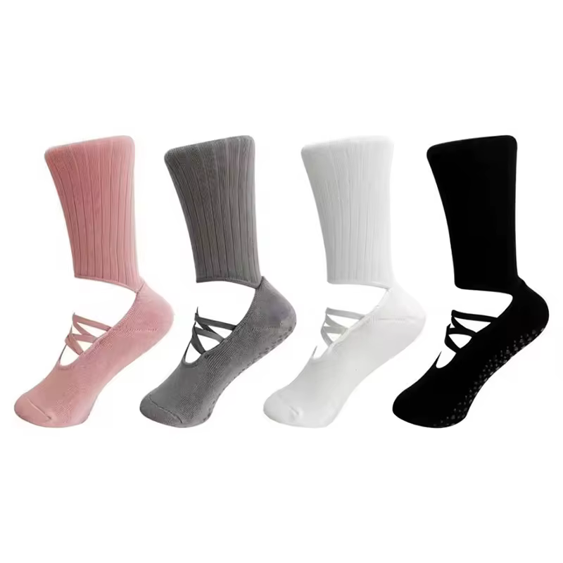 Chaussettes de Pilates respirantes antidérapantes à tube moyen