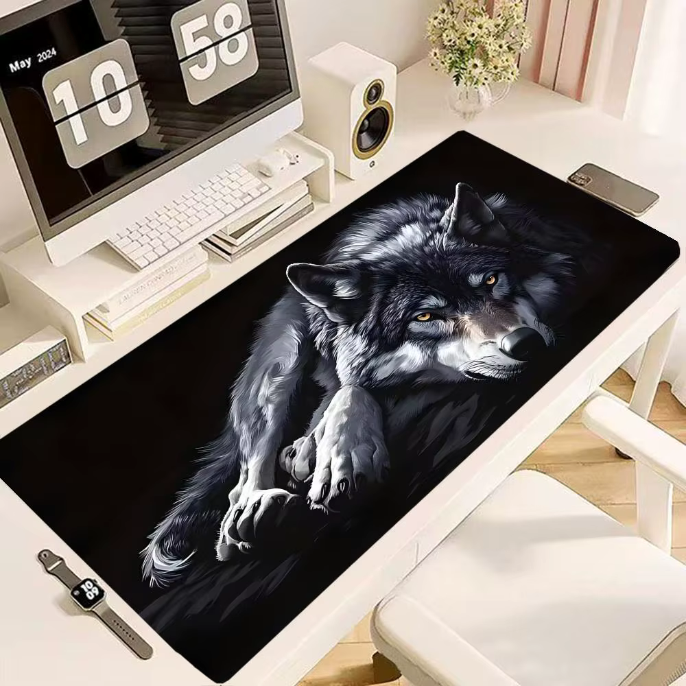 Tapis de Souris Fille Mignonne, Thème Anime et Beauté, Accessoire pour Ordinateur Portable, Tapis de Bureau Simple et Confortable