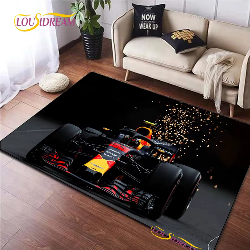 Tapis de voiture de course pour salon chambre tapis Table cuisine enfants porte tapis de sol antidérapant cadeau d'anniversaire accessoires de photographie tapis