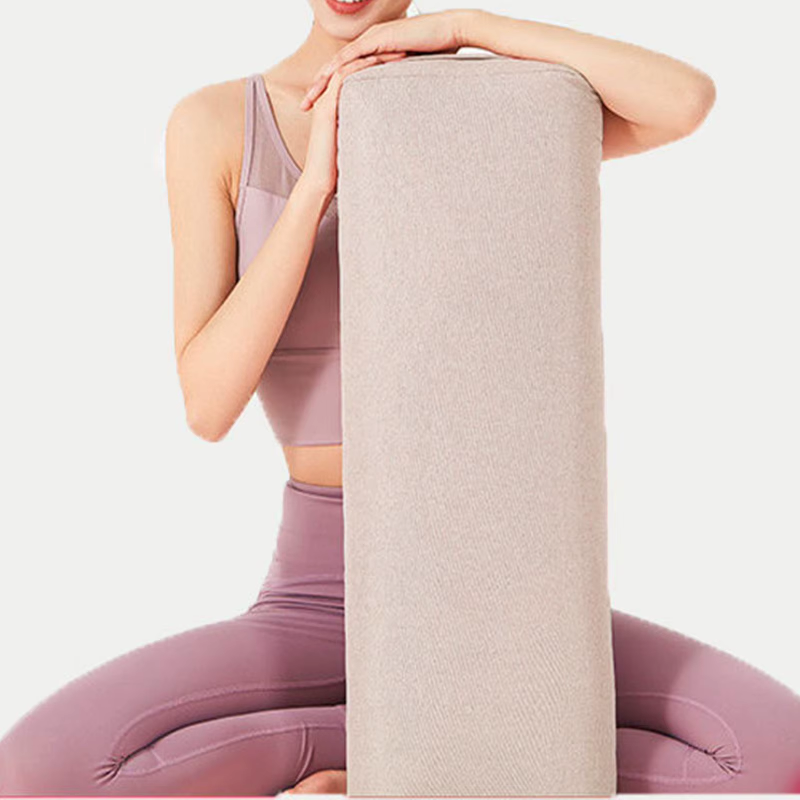 Traversin de Yoga Professionnel avec Poignée de Transport