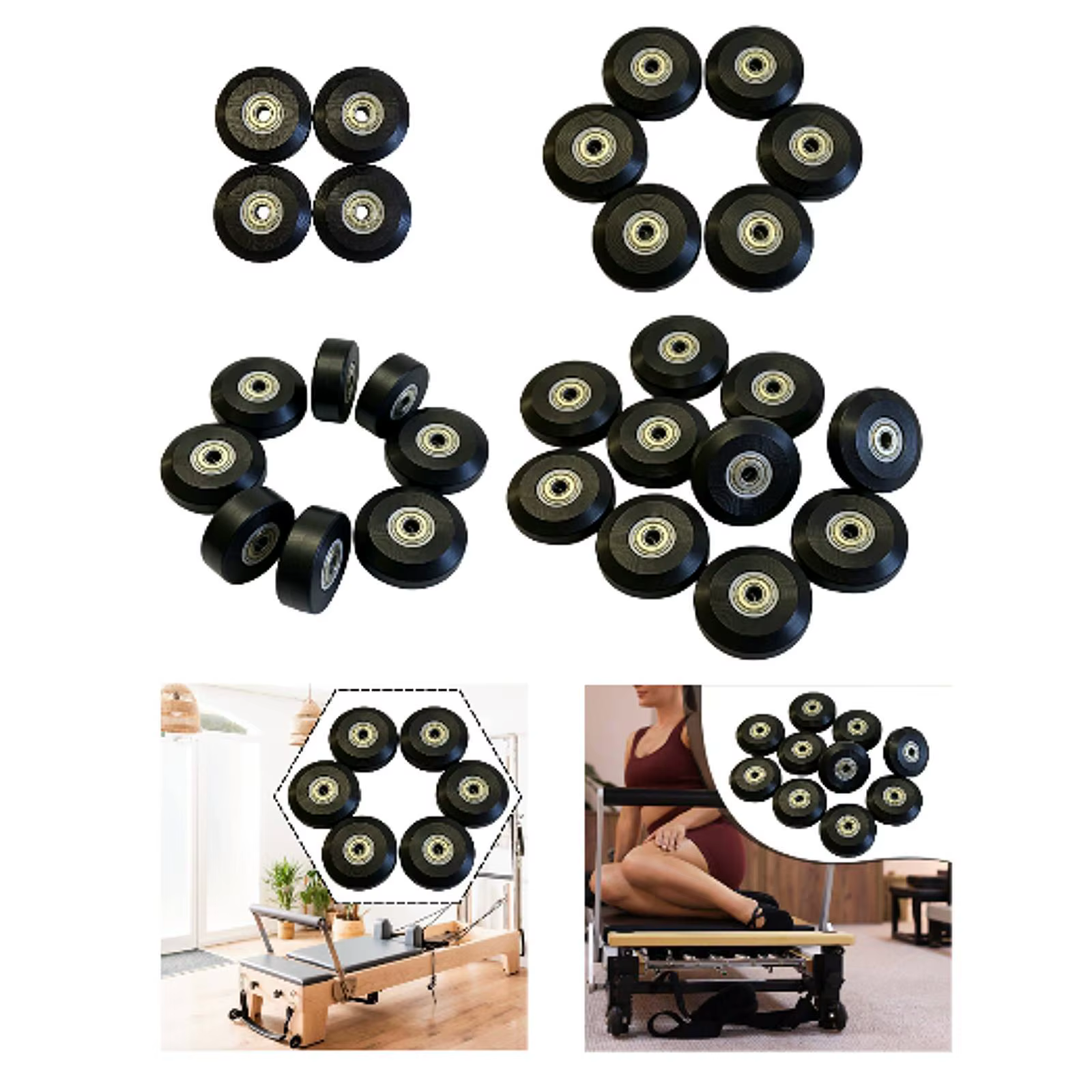 Roues de Reformer Pilates 58 mm en PU