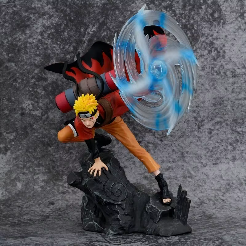 Figurine d'action Naruto Uzumaki Rasengan de 32,5 cm/13 po, modèle de collection en PVC, décoration de bureau, jouet, cadeau
