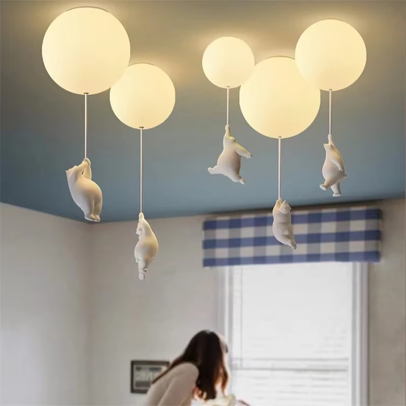 Applique Murale Personnalisée avec Ours de Dessin Animé, Lampe Créative pour Restaurant, Chambre d'Enfant, Salon, Bureau, Lampe de oral et