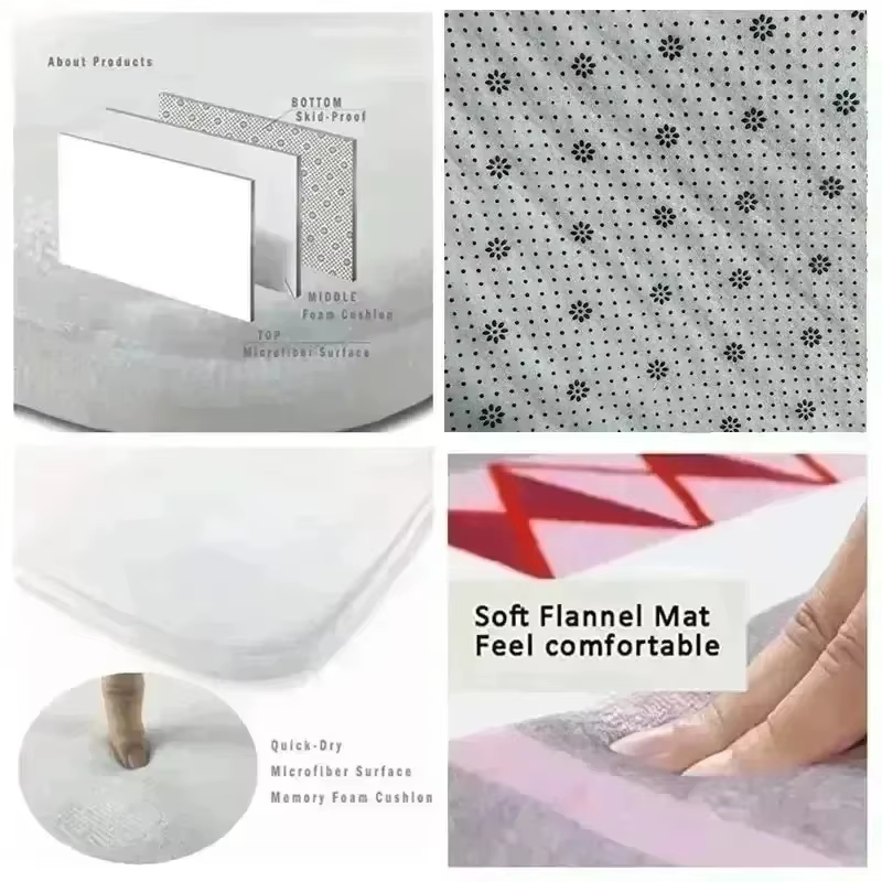 Tapis élégant rose poudré à motif quadrifoliaux avec finition vieillie