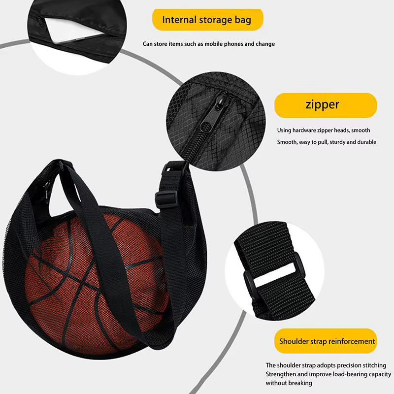 Sac de transport individuel pour ballon avec poche zippée