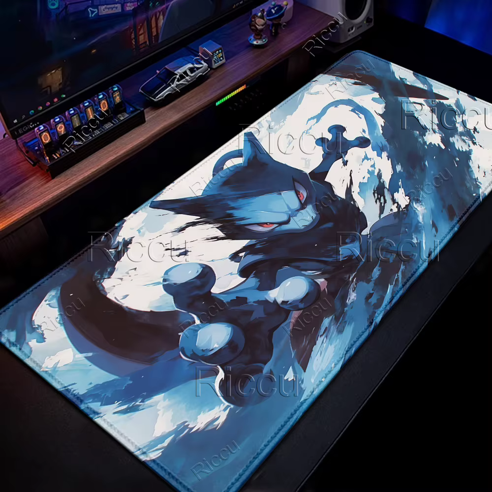 Tapis de souris de jeu Pokemon, grand tapis de clavier, accessoires de jeu XXL, tapis de souris pour gamer, Charizard, Eevee, Gengar, Lucario, tapis de souris PC Anime