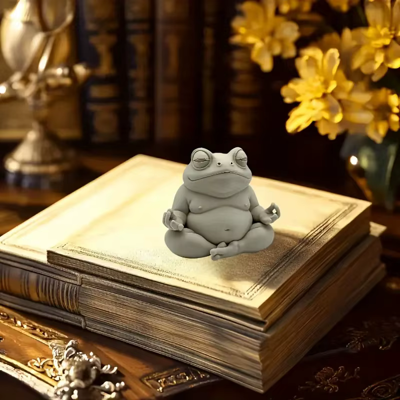 Une grenouille Zen potelée