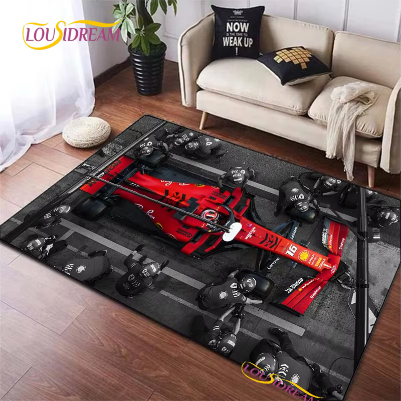 Tapis de voiture de course pour salon chambre tapis Table cuisine enfants porte tapis de sol antidérapant cadeau d'anniversaire accessoires de photographie tapis