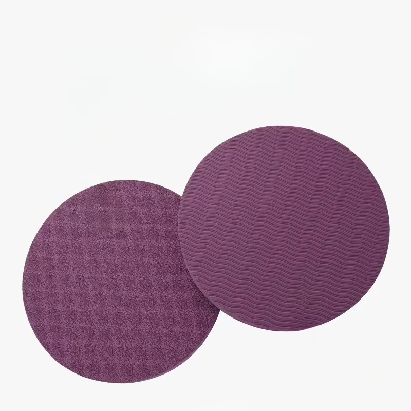 Tapis de yoga sportif rond et épais en mousse