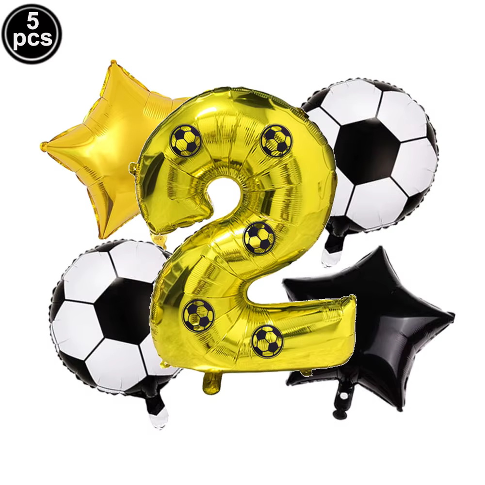 Ballons de football, décorations d'anniversaire