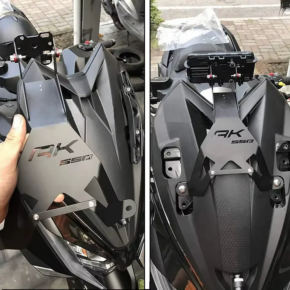 Accessoires de moto pour KYMCO AK550 ak550 AK 550 2017-2024 2023 2022, support de Navigation avant et central, chargement de téléphone portable GPS
