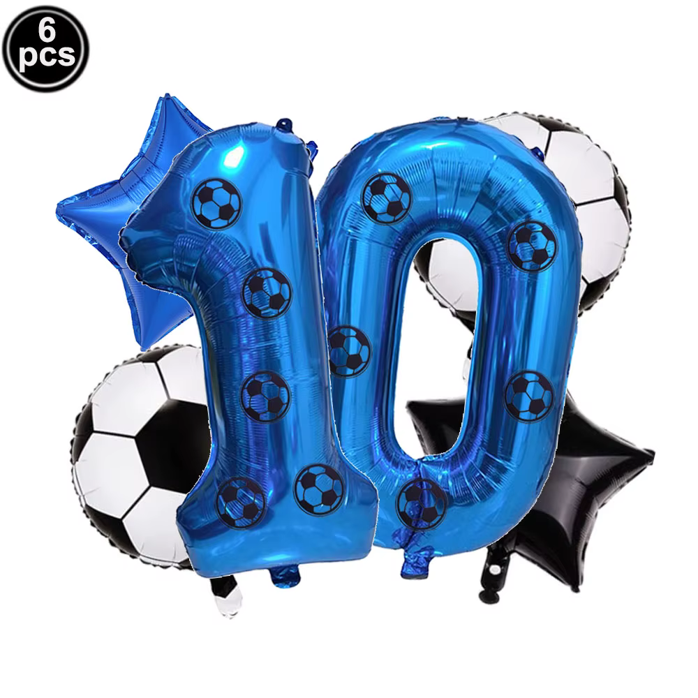 Ballons de football, décorations d'anniversaire